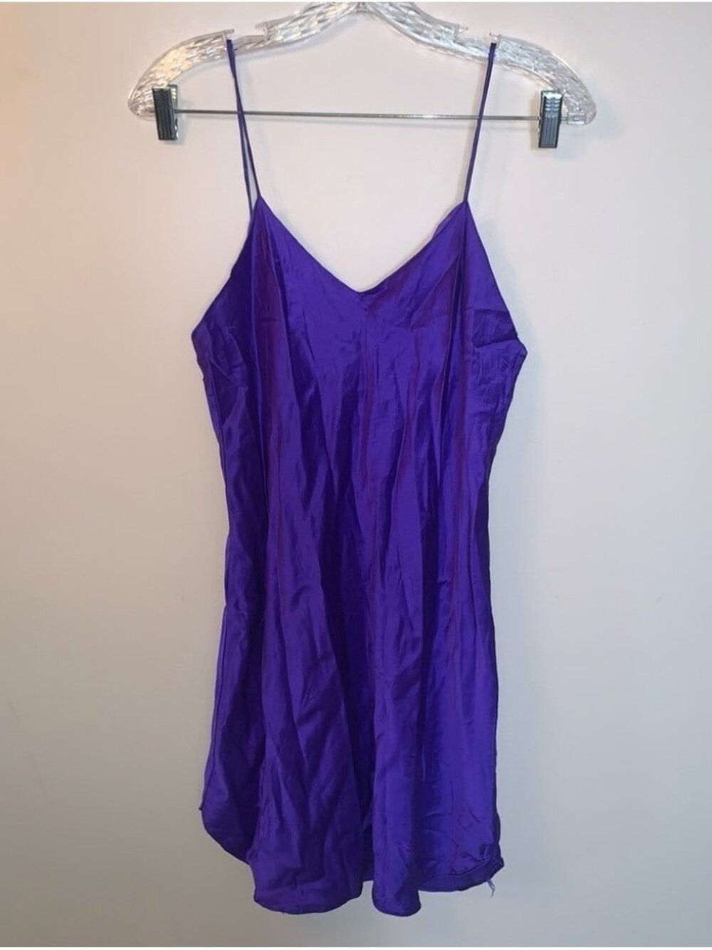 Vintage Purple Chemise 100% Silk - Picture 1 of 9